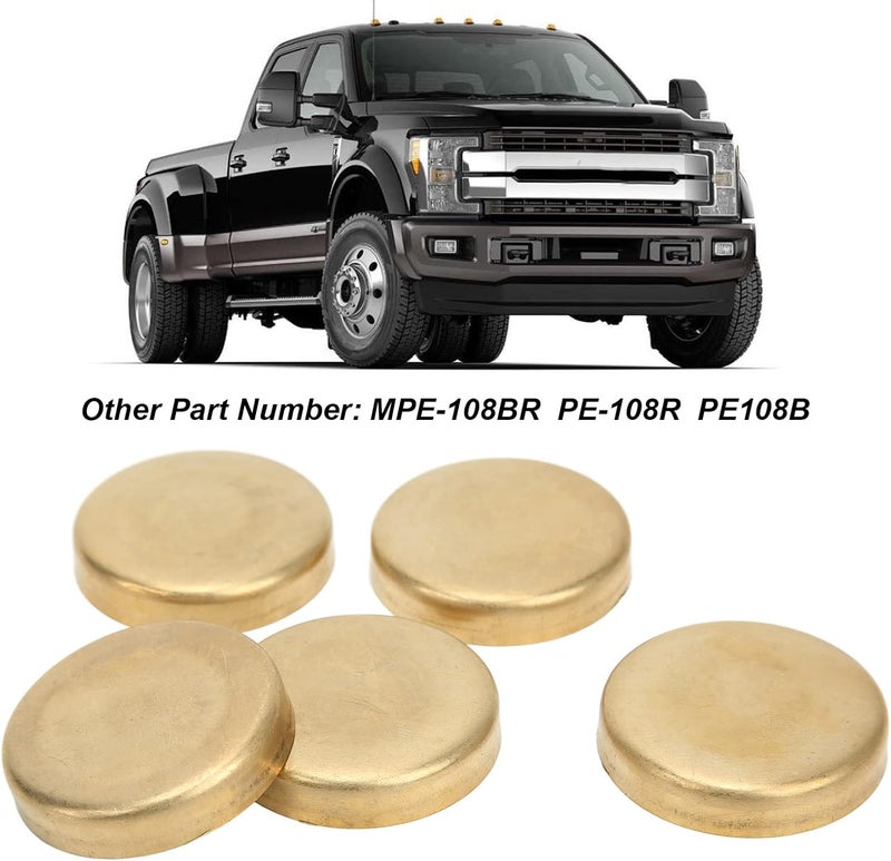 Camrusic Automobile Engine Brass Freeze Plug Parts MPE-108BR Compatible with Ford Small Block Windsor Engines 255ci 260ci 289ci 302ci 351ci 1962-2001 - Image 4